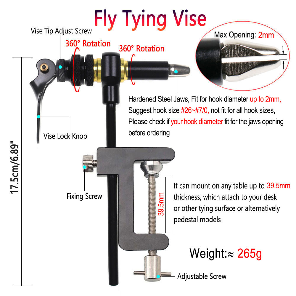 1PC 360° Rotation C-Clamp Fly  - Fishing Lure Kit recension och pris