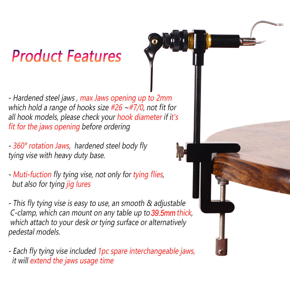 1PC 360° Rotation C-Clamp Fly  - Fishing Lure Kit recension och pris