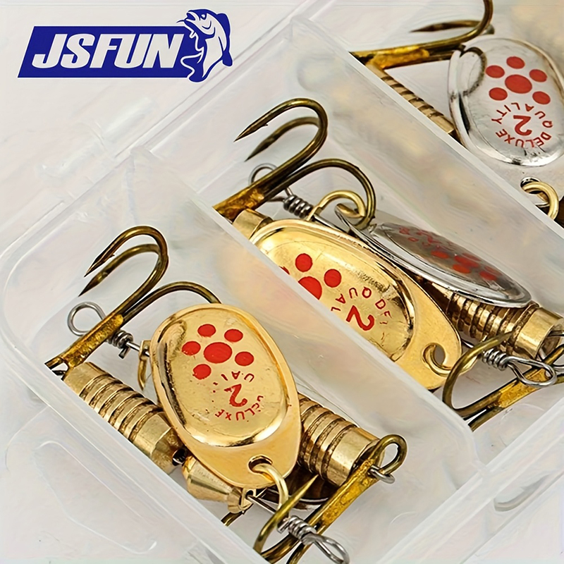 JSFUN 10pcs Spinner Lure Set w - Fishing Lure Blade Bait recension och pris