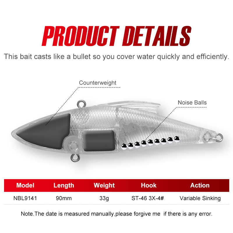 Noeby 3 Pieces 90mm 33g Sinkin - Fishing Lure Crankbait recension och pris